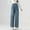 Blue, variant on Women’s Maternity Jeans Solid Color Wide Leg Denim Comfortable Straight Leg Cropped Over The Belly Pants