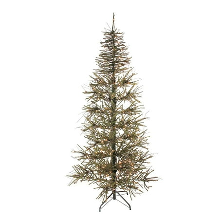 Pre Lit Twigs - 6' Pre-Lit Slim Warsaw Twig Artificial Christmas Tree - Clear Lights