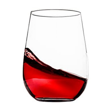 Vikko Stemless Wine Glass, 16 Ounce Wine Glasses Set of 12, White or Red Wine Glass, Classic and Elegant Wine Glasses