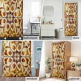 thumbnail image 6 of Abstract Yellow Red Flowers Fabric Shower Curtain Ethnic Style Washable Shower Curtains for Bathroom, Waterproof Bath Curtain with Hooks Home Decor 72x84in, 6 of 8