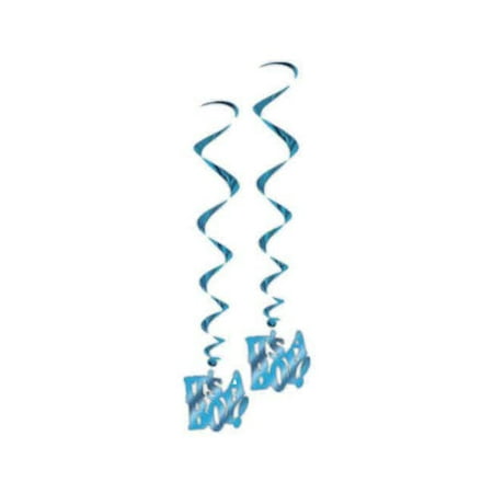 It's A Boy Foil Whirl Dangling Party Decorations