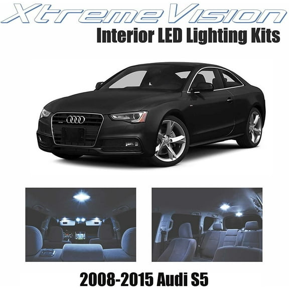 XtremeVision LED for Audi S5 2008-2015 12 Pieces Cool White Premium Interior LED Kit Package Installation Tool