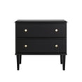 thumbnail image 4 of Prepac Lux Nightstand Bedside Table, Black Nightstand for Bedroom, End Table with 2 Drawers 16"D x 27.75"W x 25"H, BDNR-2302-1, 4 of 12