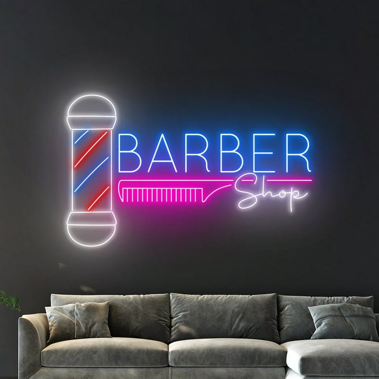 Handmadetneonsign Barber Shop Neon Sign, Hair Cut Salon Wall Art