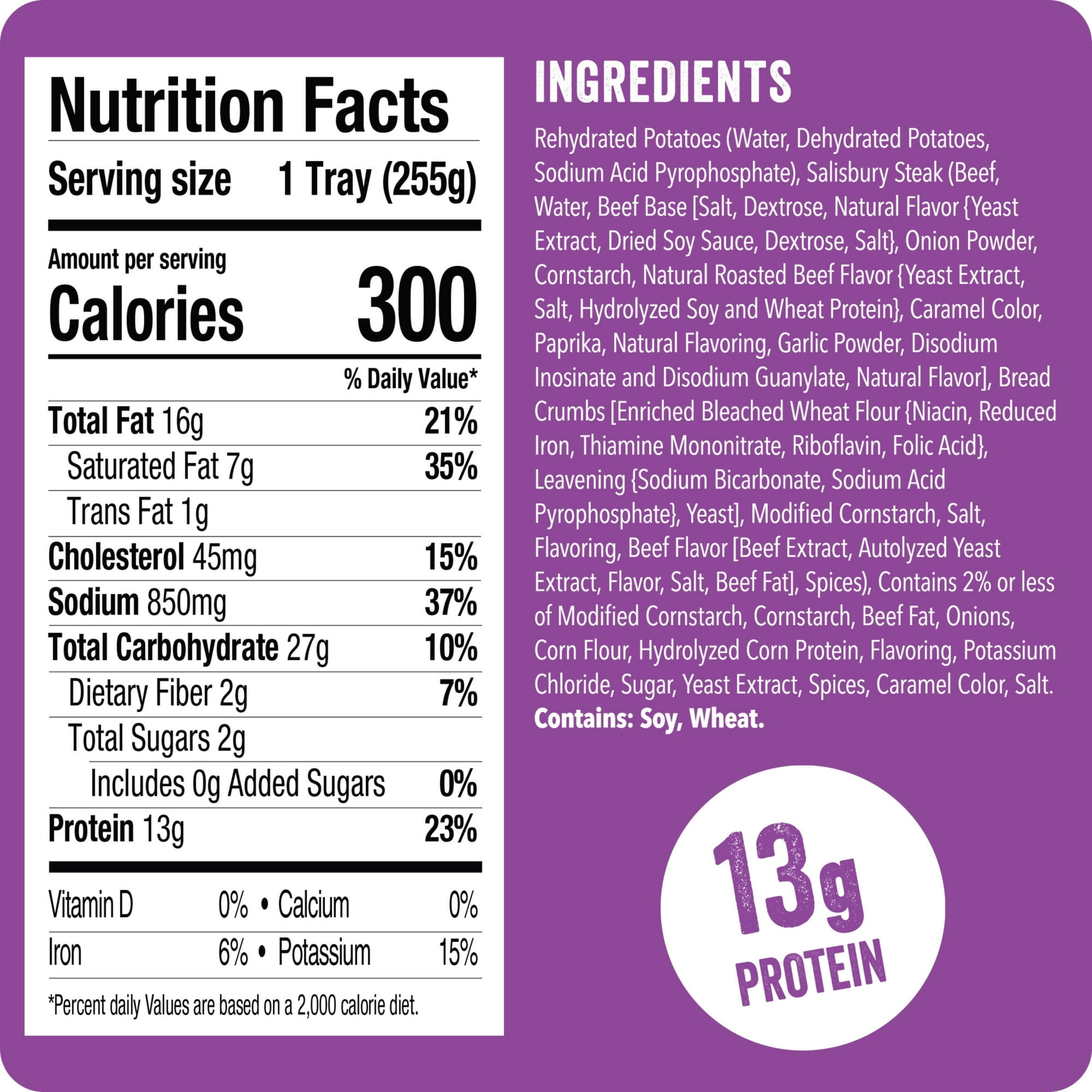 HORMEL COMPLEATS Salisbury Steak with Sliced Potatoes, 9 oz Plastic Tray, (Pack of 4)