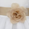 thumbnail image 5 of TiaoBug Flower Girls Wedding Bridesmaid Dress Sleeveless Princess Bowknot Prom Birthday Party Ball Gown Khaki 6, 5 of 7