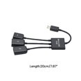thumbnail image 3 of 3in1 USB To 2 OTG 3 Port HUB Cable Splitter Micro-USB Adapter Converter For Tablet Computer Keyboard, 3 of 6