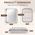 thumbnail image 2 of Walchoice Air Fryer Basket for Oven, 9” x 6.7” Stainless Steel Air Fryer Pan and Tray, Nonstick Crisper Tray for Frying Baking Roasting Cooling, Dishwasher Safe, 2 of 8