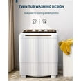 KUPPET Portable Washing Machine, 17lbs Compact Twin Tub Wash&Spin Combo