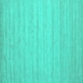 thumbnail image 1 of Ahgly Company Machine Washable Indoor Square Solid Turquoise Blue Modern Area Rugs, 6' Square, 1 of 4