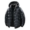 thumbnail image 4 of Lightweight Winter With High Gloss Finish Hooded Jacket For Cold Weather Windproof Insulated Outerwear Coats, 4 of 6