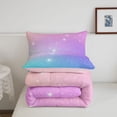 thumbnail image 5 of meiyoeat Pastel Star Pattern King Size Comforter Sets,Dreamy Print Comforters King Size For Girl,Reversible,3 Pieces,1 Comforter And 2 Pillowcases, 5 of 7