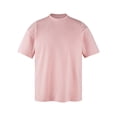 thumbnail image 3 of Men's Oversized Cotton T Shirt Drop Shoulder Breathable Heavyweight Tee Casual Crew Neck Short Sleeve Loose Summer Basic Tops, #02 Pink, S, 3 of 5