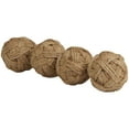 thumbnail image 6 of DecMode Brown 4" Handmade Decorative Ball Jute Rope Orbs & Vase Filler (4 Count), 6 of 7