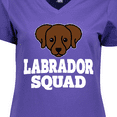 thumbnail image 4 of Inktastic Dog Chocolate Labrador Squad Women's V-Neck T-Shirt, 4 of 5