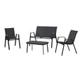 thumbnail image 2 of Sala Exterior Para Jardín Terraza Patio 4 Piezas Con Mesa De Vidrio negro, 2 of 5