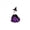 Purple, variant on RUINIXCW Porch Goose Outfits 23inch Halloween Porch Goose Outfit Decorations Fall Garden Porch Goose Clothes Pumpkin Cat Print Dress Cape and Witch Hat for Holiday Party Lawn Goose Statue (No Goose)