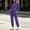 Purple, variant on Zeijnsda Womens Two‑Piece Sets Casual Solid Color Matching Sweatsuits Stand Collar Half‑Zip Sweatshirt & Straight Leg Pants 2 Piece Sports Outfits S-5XL