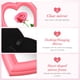 thumbnail image 3 of EeaseMX Espejo de maquillaje WINOMO con forma de corazón, de sobremesa, para colgar en la pared, para mujeres y niñas (rosa), 3 of 7