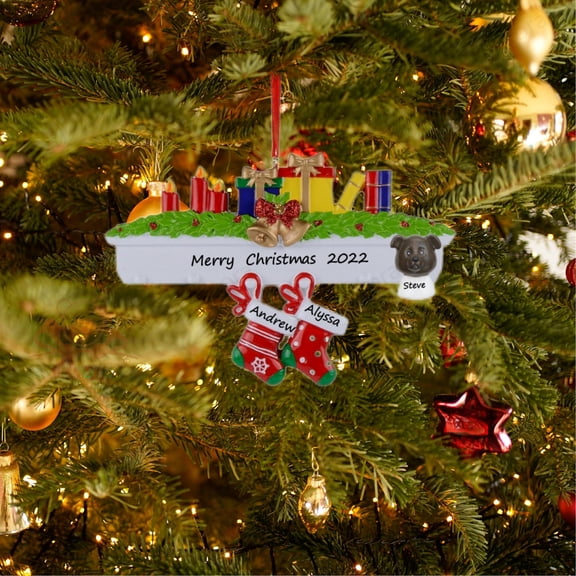 Maxora Personalized Ornaments Customized Christmas Ornament Mantel Stocking Ornament of 2 Free Customize