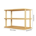 thumbnail image 2 of Wooden Bookcase Shelf, Multi-Functional Storage Rack, 3 Tier Open Shelving Unit for Living Room Bedroom Office, Space-Saving Bamboo Display Stand, 2 of 7