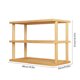 thumbnail image 3 of Estantería de madera de 3 niveles | Moderno organizador de almacenamiento de estante de zapatos de bambú con estantería abierta | Soporte de pantalla multifuncional | Construcción en madera, 3 of 6