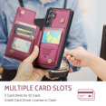 thumbnail image 6 of ShieldPlus for Samsung Galaxy S24 Case with Card Holder, for Samsung S24 Wallet Case for Women Men with RFID Blocking, Durable Kickstand Shockproof Case for Galaxy S24 5G,Winered, 6 of 7