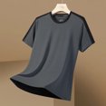 thumbnail image 4 of Camiseta de seda de hielo para hombre, camisetas informales transpirables y frescas de verano, ropa de trabajo, ropa de moda, ropa de abrigo de manga corta, 4 of 4