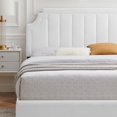 thumbnail image 5 of Platform Bed Frame, Twin Size, Velvet, White, Modern Contemporary Urban Design, Bedroom Master Guest Suite, 5 of 10