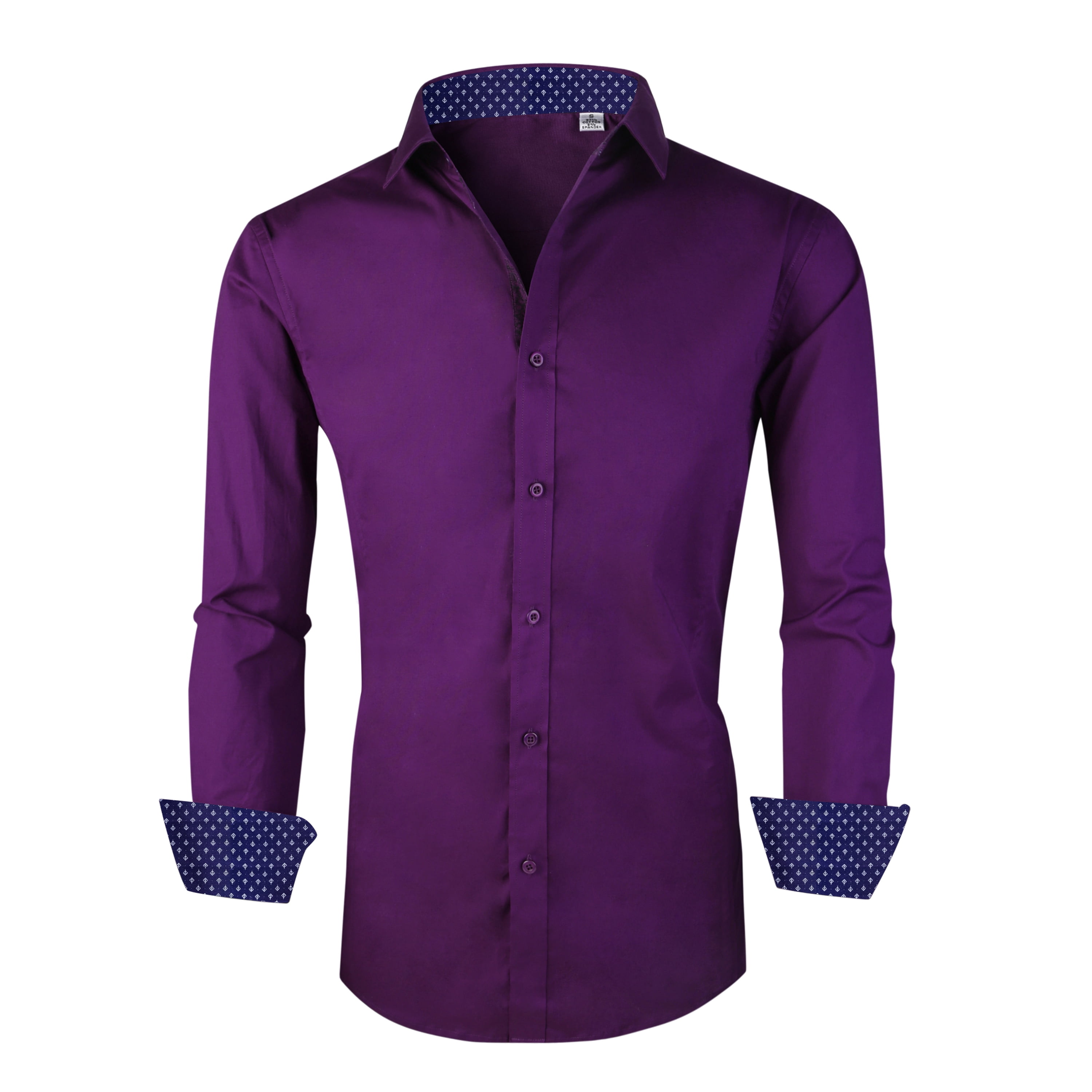 Damipow Mens Button Down Shirts Regular Fit Long Sleeve Cotton Dress Shirt,Sizes S2XL,Mens