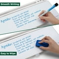 WorxSail Glass Desk Whiteboard with Storage, Desktop Dry Erase Board