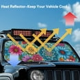 thumbnail image 4 of HUIAOCNG Colorful Flower Windshield Sunshades Sun Visor for UV Rays & Heat Protection, Suitable for Wrangler, Compass, Gladiator & Renegade , Accessories for Jeep Wrangler, X-Small - 60x21 inches, 4 of 6