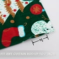 thumbnail image 5 of Yiwa Christmas Short Curtains Snowman and Xmas Tree Print Kitchen Curtain Panels for Bedroom, Set of 2, 26" W x 45" L, Green, 5 of 7
