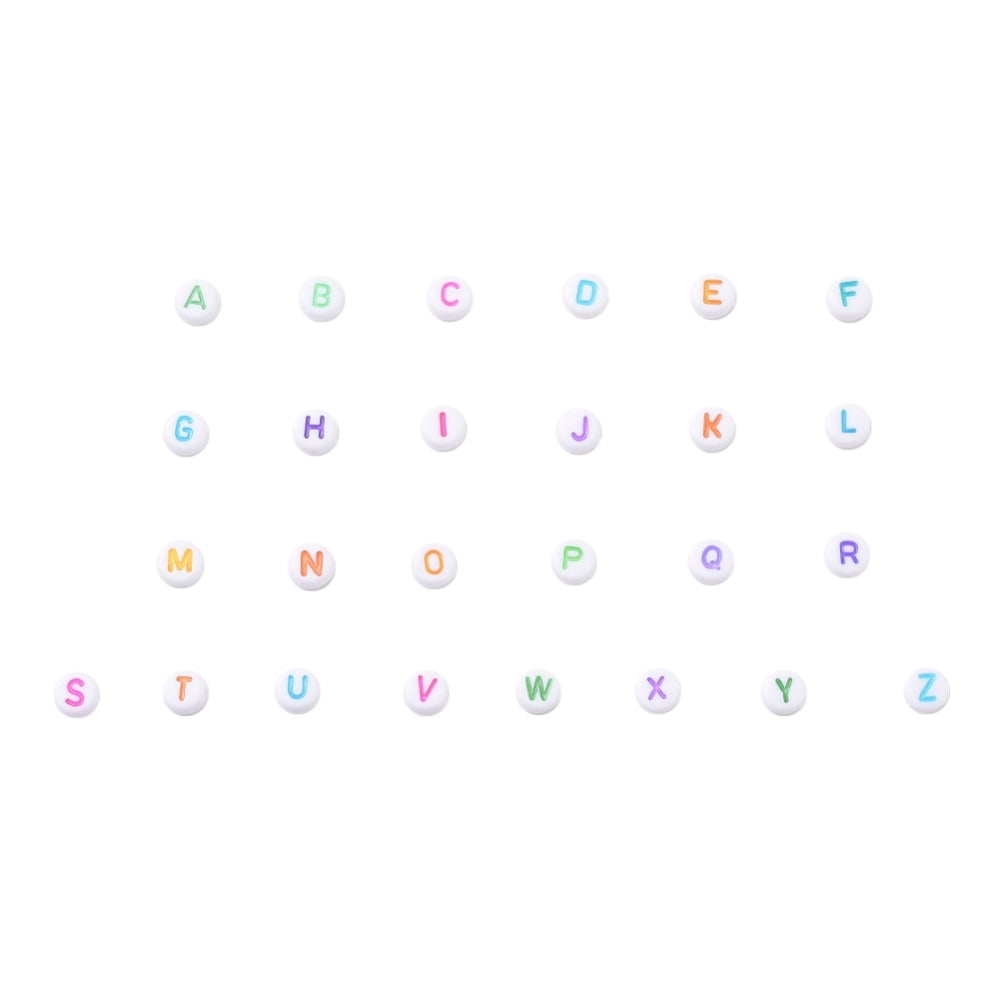 BEEFLYING 1628pcs Acrylic Letter Beads Round Alphabet Beads Bulk for Jewelry Making Earring Bracelet