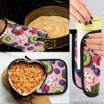thumbnail image 5 of Yayeee Oven Mitts and Pot Holder Set of 2 Heat Resistant Kitchen Gloves Baking Hot Pad, Pink Kiwi, 5 of 5