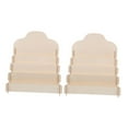 thumbnail image 6 of Hemoton 2pcs Wood Tiered Display Stand For Greeting Cards Multi-Purpose Sticker Display Stand For Vendors Counter Retail Display Rack For Postcard Brochure Picture, 6 of 7