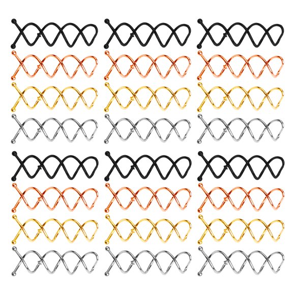 LOLIPPYY 40Pcs Spiral Hair Pins Metal Hair Clips with Rounded Tips for Elegant Bun Styling and Secure Hold