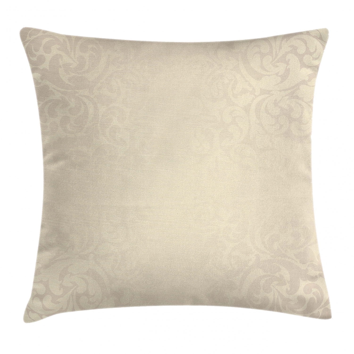 Ivory Throw Pillow Cushion Cover, Classic Victorian Style Monochrome