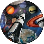 96 Count Bulk Pack Space Blast Dinner Plates