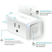 Kasa Smart Plug HS103P4, Smart Home Wi-Fi Outlet Works with Alexa, Echo, Google Home & IFTTT, No Hub Required, Remote Control, 15 Amp, UL Certified, 4-Pack, White