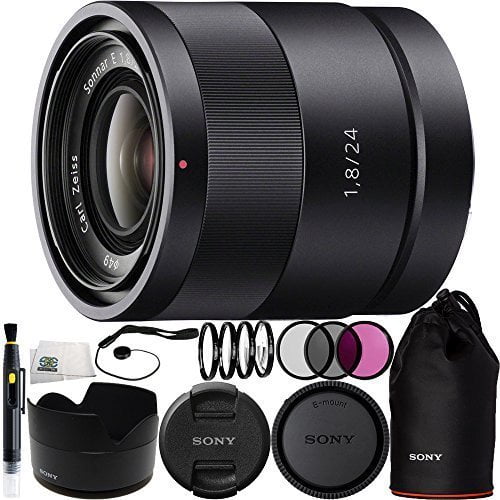 Sony Carl Zeiss Sonnar T* E 24mm F1.8 ZA Lens with 10PC Accessory