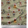 thumbnail image 1 of Soimoi Modal Satin Fabric Dot,Text & Unicorn Girl Cartoon Print Fabric by Yard 42 Inch Wide, 1 of 1