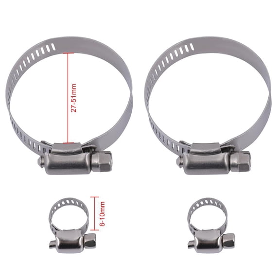8-10mm 27-51mm Oil Radiator Hose Clamps Compatible with Compatible for universal Engine Radiator