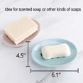 thumbnail image 6 of 2-Pack Soap Dish with Drain Plastic Sponge Holder Easy Cleaning Soap Saver Tray Caddy Keep Dry Stop Mushy for Shower Bathroom Kitchen(White), 6 of 6