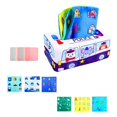 thumbnail image 2 of Caja de pañuelos de papel, juguetes educativos sensoriales para el desarrollo de la motricidad fina, 8 bufandas de colores para bebés de 6 meses. Coche de policía, 2 of 9
