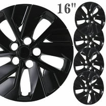 16" Set of 4 Hubcaps Wheel Rims Cover for 2019-2025 Nissan Altima Compatible with Steel Wheels Snap on Installation(16-inch,Black Lacquer)
