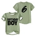 thumbnail image 4 of Byoo Toddler Boys 6Th Birthday T-Shirt Letter Print Short Sleeve Crew Neck T Shirt Tee Top, 4 of 4