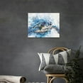 thumbnail image 2 of Sea Turtle Bathroom Canvas Wall Art Blue Ocean Turtle Pictures Decor Watercolor Turtle Painting Prints Modern Home Unframed Artwork for Bedroom Living Room Office, 2 of 3
