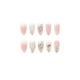 thumbnail image 2 of Fofosbeauty 24pcs Press on False Nails Tips, Almond Fake Nails, Almond Love Rhinestone Chain, 2 of 8