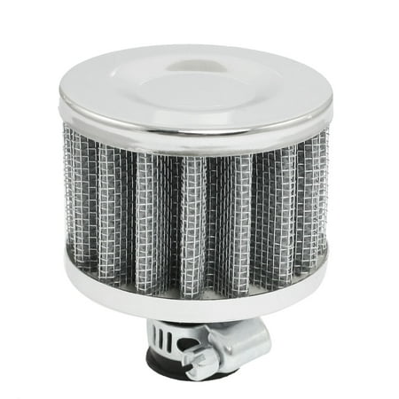 Unique Bargains Unique Bargains Car Vehicle Rubber End 12mm Intake Cylindrical Air Filter Silver (Best Car Air Filter Consumer Reports)